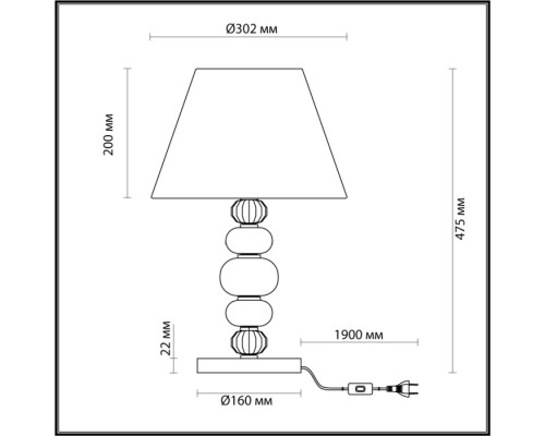 Интерьерная настольная лампа Sochi 4896/1T Odeon Light Интерьерная настольная лампа Sochi 4896/1T Odeon Light