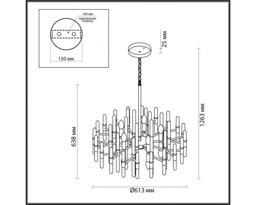 Подвесная люстра Stika 4988/10 Odeon Light Подвесная люстра Stika 4988/10 Odeon Light