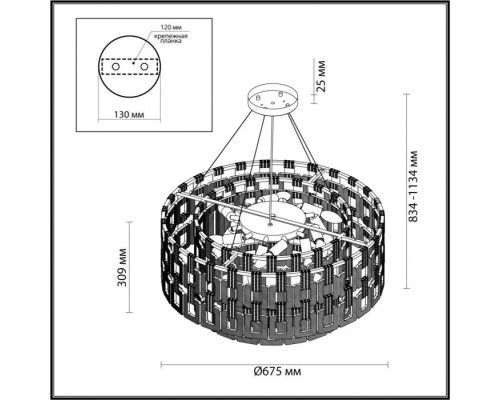 Подвесная люстра Buckle 4989/12 Odeon Light Подвесная люстра Buckle 4989/12 Odeon Light
