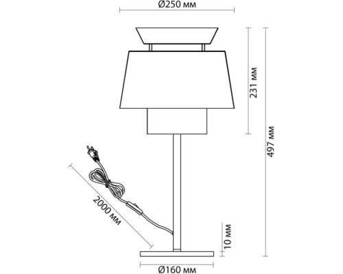 Интерьерная настольная лампа Kressa 4992/1T Odeon Light Интерьерная настольная лампа Kressa 4992/1T Odeon Light