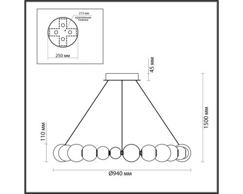 Подвесной светильник Crystal 5007/45L Odeon Light Подвесной светильник Crystal 5007/45L Odeon Light