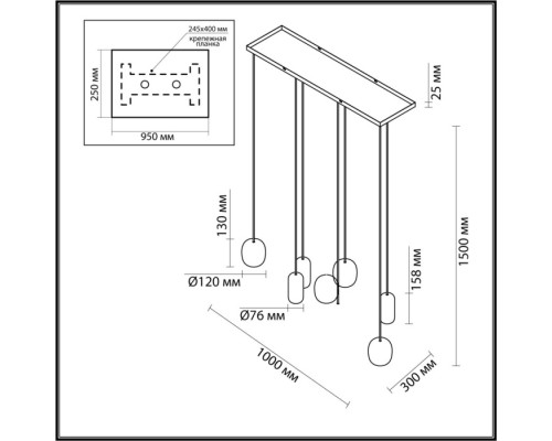 Подвесной светильник Ovali 5053/7A Odeon Light Подвесной светильник Ovali 5053/7A Odeon Light