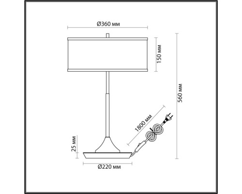 Интерьерная настольная лампа Bergi 5064/2T Odeon Light Интерьерная настольная лампа Bergi 5064/2T Odeon Light