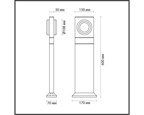 Наземный светильник Vart 6654/10GL Odeon Light Наземный светильник Vart 6654/10GL Odeon Light