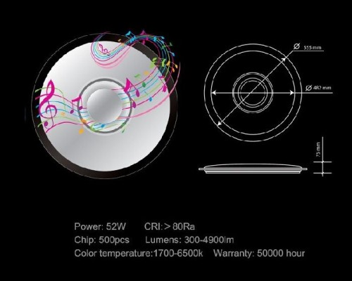 Потолочный светильник Melofon OML-47307-52 Omnilux