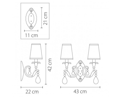 Бра Cappa 691624 Osgona Бра Cappa 691624 Osgona