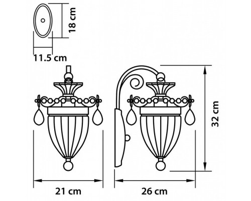 Бра SCHON 790611 Osgona