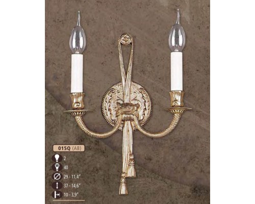 Бра 015Q 015Q/2 AB Riperlamp Бра 015Q 015Q/2 AB Riperlamp