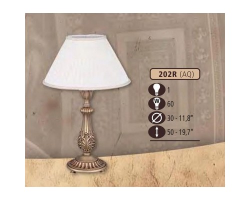 Интерьерная настольная лампа 202R 202R/1 AQ BEIGE SHADE Riperlamp Интерьерная настольная лампа 202R 202R/1 AQ BEIGE SHADE Riperlamp
