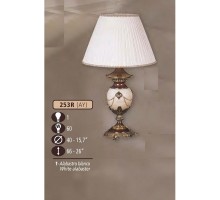 Интерьерная настольная лампа 253R 253R/1 AY WHITE ALABASTER - CREAM SHADE Riperlamp