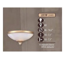 Настенный светильник 277P 277P/1 AM WHITE ALABASTER Riperlamp