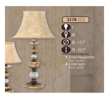 Интерьерная настольная лампа 327R 327R/1 CJ BLACK- CREAM SHADE Riperlamp