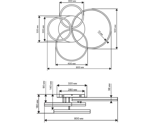Потолочная люстра Eclipse 52084 3 Ritter Потолочная люстра Eclipse 52084 3 Ritter