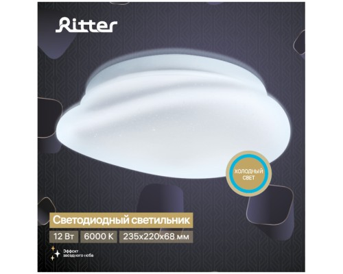 Настенно-потолочный светильник Stone 52329 1 Ritter Настенно-потолочный светильник Stone 52329 1 Ritter