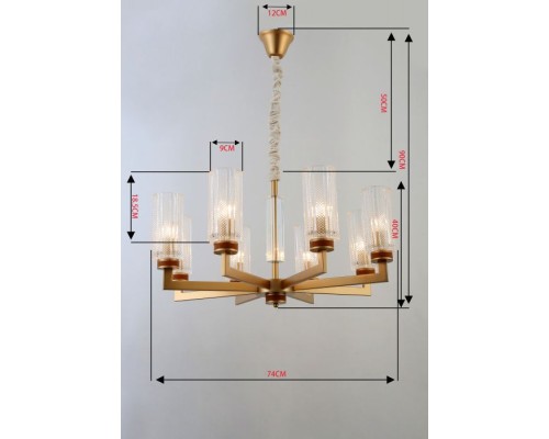 Подвесная люстра Anke 2057-308 Rivoli Подвесная люстра Anke 2057-308 Rivoli