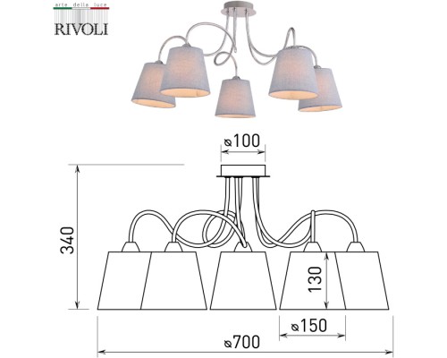 Потолочная люстра Evelyn 2060-305 Rivoli Потолочная люстра Evelyn 2060-305 Rivoli