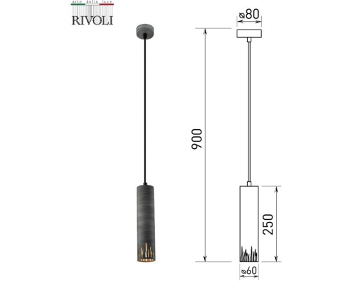 Подвесной светильник Lethe 3123-201 Rivoli Подвесной светильник Lethe 3123-201 Rivoli