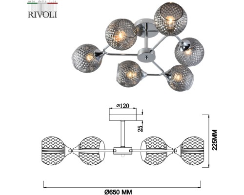 Потолочная люстра Haley 3137-306 Rivoli Потолочная люстра Haley 3137-306 Rivoli