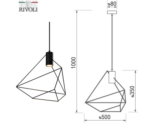 Подвесной светильник Ella 4143-201 Rivoli Подвесной светильник Ella 4143-201 Rivoli