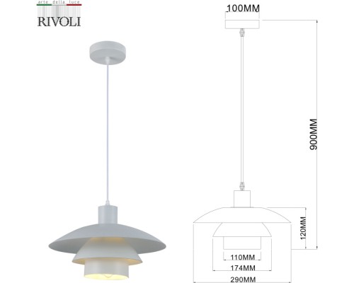 Подвесной светильник Xenobia 5097-201 Rivoli Подвесной светильник Xenobia 5097-201 Rivoli