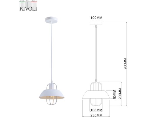 Подвесной светильник Amelia 5136-201 Rivoli Подвесной светильник Amelia 5136-201 Rivoli
