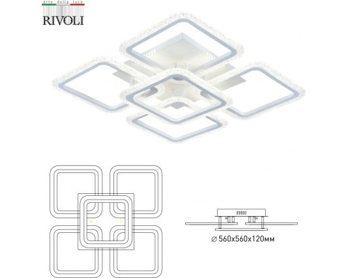 Потолочная люстра Hilde 6084-105 Rivoli Потолочная люстра Hilde 6084-105 Rivoli