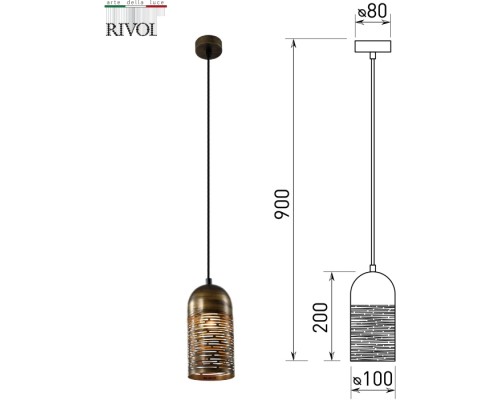 Подвесной светильник Lamia 7062-735 Rivoli Подвесной светильник Lamia 7062-735 Rivoli
