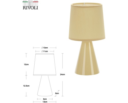 Интерьерная настольная лампа Edith 7069-501 Rivoli Интерьерная настольная лампа Edith 7069-501 Rivoli