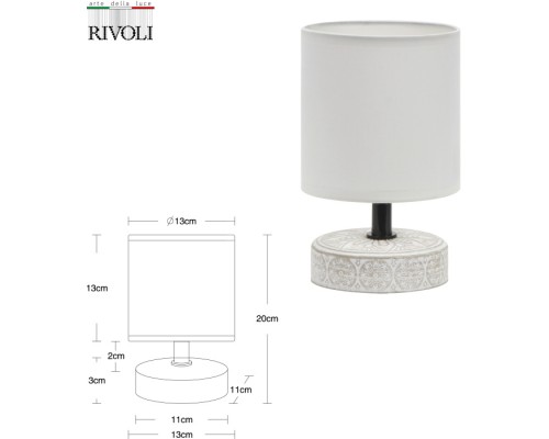Интерьерная настольная лампа Eleanor 7070-501 Rivoli Интерьерная настольная лампа Eleanor 7070-501 Rivoli