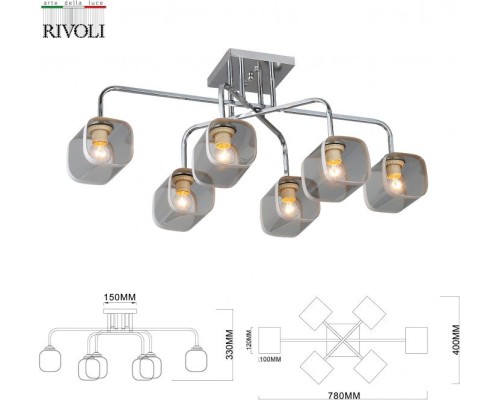 Потолочная люстра Catalina 9082-306 Rivoli Потолочная люстра Catalina 9082-306 Rivoli
