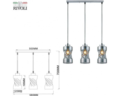 Подвесной светильник Tiffany 9108-203 Rivoli Подвесной светильник Tiffany 9108-203 Rivoli