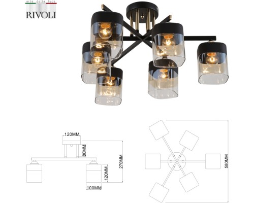 Потолочная люстра Isadora 9133-306 Rivoli Потолочная люстра Isadora 9133-306 Rivoli