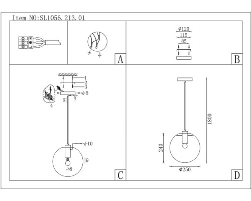 Подвесной светильник Noor SL1056.213.01 ST Luce Подвесной светильник Noor SL1056.213.01 ST Luce
