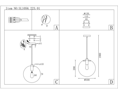 Подвесной светильник Noor SL1056.223.01 ST Luce Подвесной светильник Noor SL1056.223.01 ST Luce