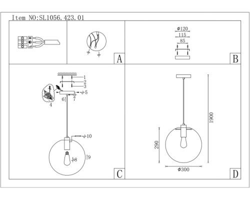 Подвесной светильник Noor SL1056.423.01 ST Luce Подвесной светильник Noor SL1056.423.01 ST Luce