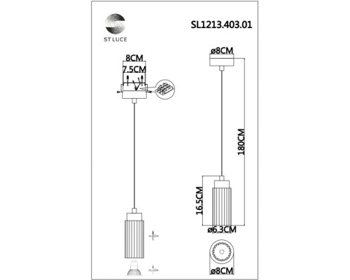 Подвесной светильник Kendo SL1213.403.01 ST Luce Подвесной светильник Kendo SL1213.403.01 ST Luce