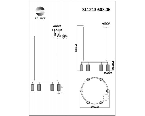 Подвесной светильник Kendo SL1213.603.06 ST Luce Подвесной светильник Kendo SL1213.603.06 ST Luce