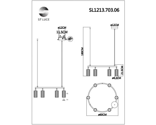 Подвесной светильник Kendo SL1213.703.06 ST Luce Подвесной светильник Kendo SL1213.703.06 ST Luce
