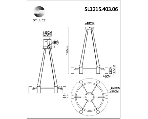 Подвесной светильник Talia SL1215.403.06 ST Luce Подвесной светильник Talia SL1215.403.06 ST Luce