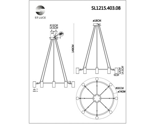 Подвесной светильник Talia SL1215.403.08 ST Luce Подвесной светильник Talia SL1215.403.08 ST Luce
