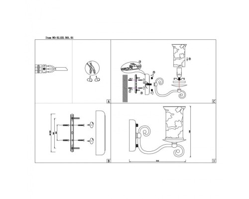 Бра Ancora SL122.301.01 ST Luce