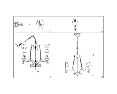Подвесная люстра Ancora SL122.303.03 ST Luce Подвесная люстра Ancora SL122.303.03 ST Luce