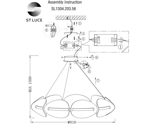 Подвесная люстра Etoile SL1304.203.56 ST Luce Подвесная люстра Etoile SL1304.203.56 ST Luce