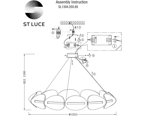 Подвесная люстра Etoile SL1304.203.65 ST Luce Подвесная люстра Etoile SL1304.203.65 ST Luce