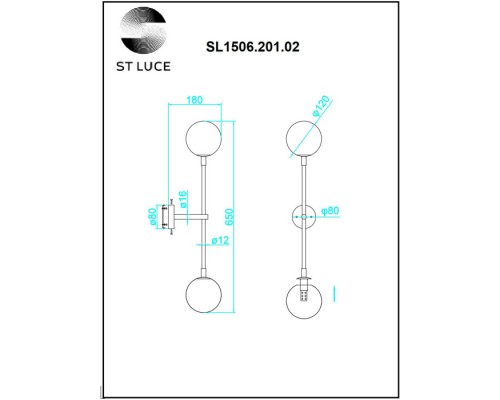 Бра Chieti SL1506.201.02 ST Luce Бра Chieti SL1506.201.02 ST Luce