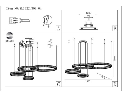 Подвесной светильник Tivoli SL1622.303.04 ST Luce Подвесной светильник Tivoli SL1622.303.04 ST Luce
