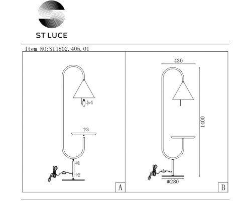 Торшер Amiro SL1802.405.01 ST Luce Торшер Amiro SL1802.405.01 ST Luce