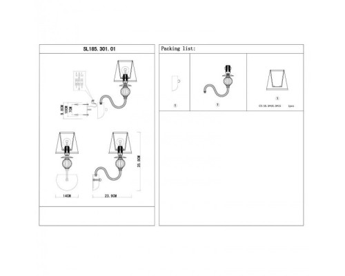 Бра Grazia SL185.301.01 ST Luce