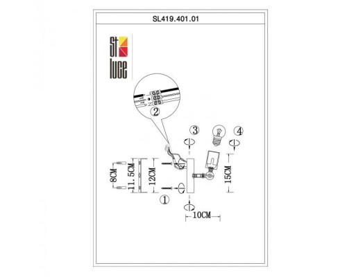 Бра Ano SL419.401.01 ST Luce Бра Ano SL419.401.01 ST Luce