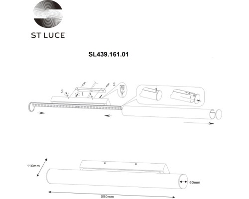 Настенный светильник Bacheta SL439.161.01 ST Luce Настенный светильник Bacheta SL439.161.01 ST Luce